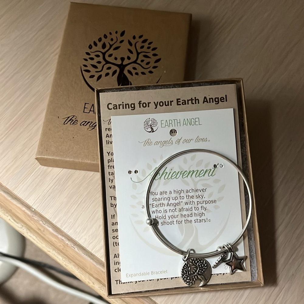NWT Earth Angel Silver Charm Bracelet